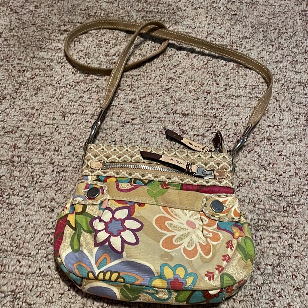 RARE small patchwork Fossil crossbody - Picture 3 of 6